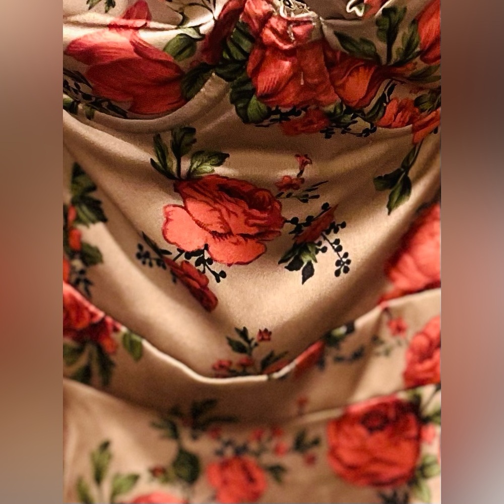 New! ASTR LONG SLEEVE SWEETHEART CINCH BUST FLORAL TOP, Size Medium - Picture 8 of 8